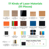 xTool Laser Material Explore Kit (111 pcs)