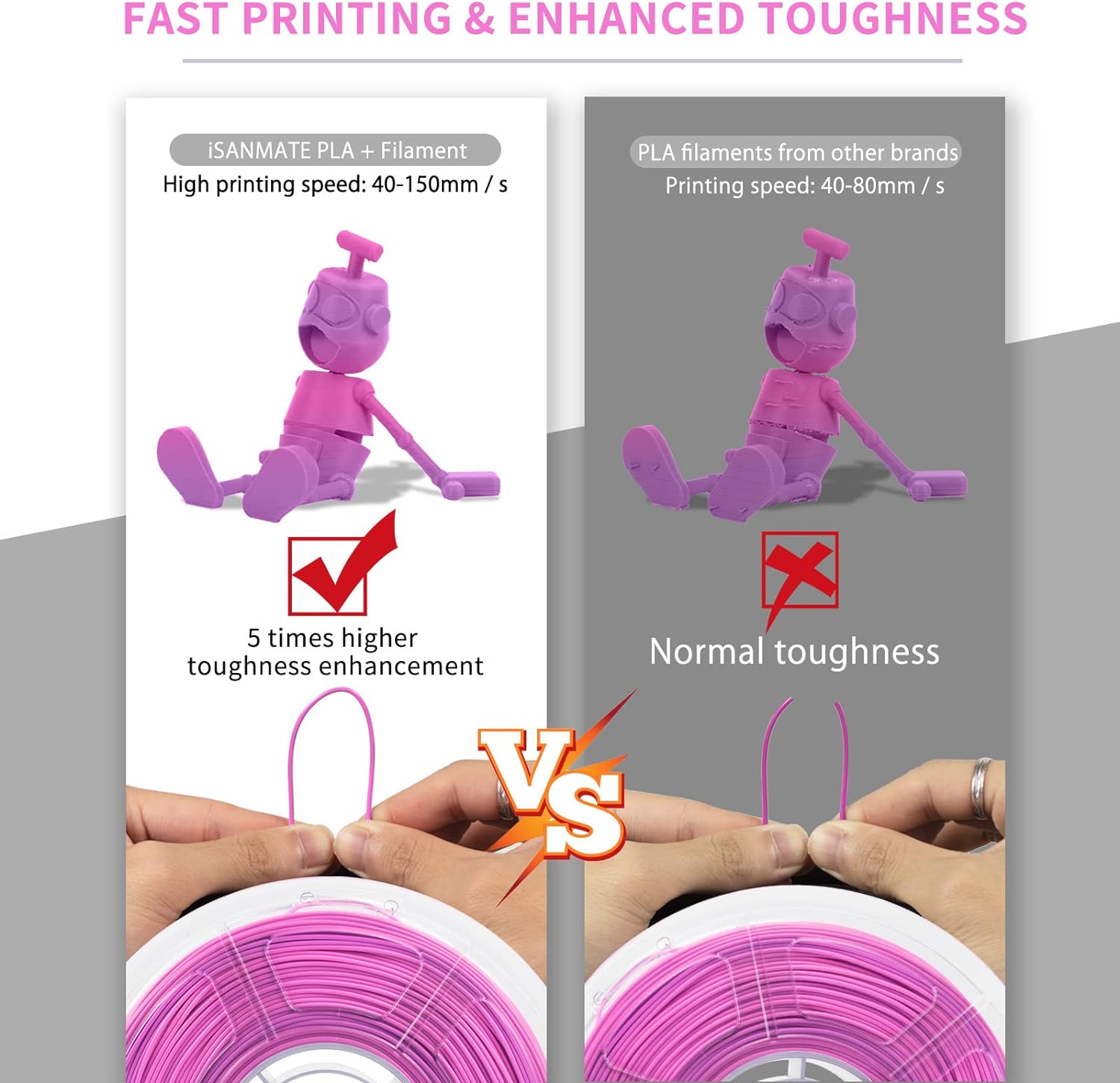 iSANMATE PLA + Matte Gradient -  Pink + Purple