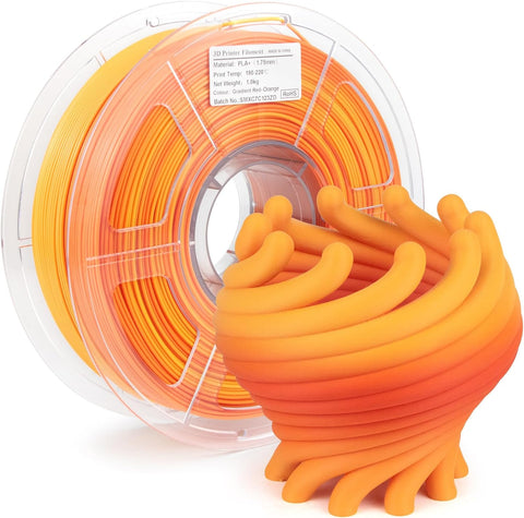 iSANMATE PLA + Matte Gradient -  Red + Orange - Ultimate 3D Printing Store