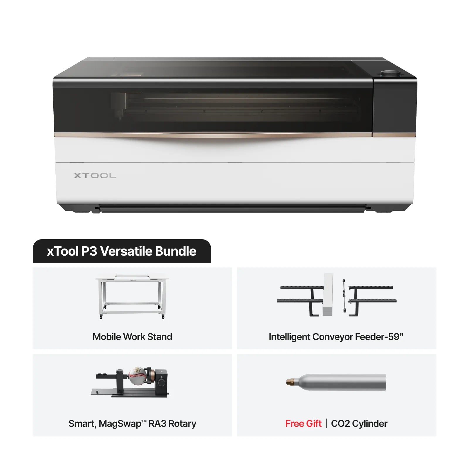 xTool P3 80W CO2 Laser Cutter with Intelligent Automation