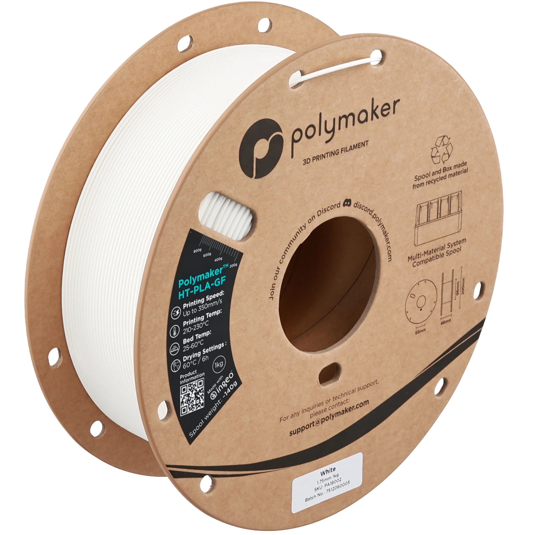 Polymaker HT-PLA-GF in White