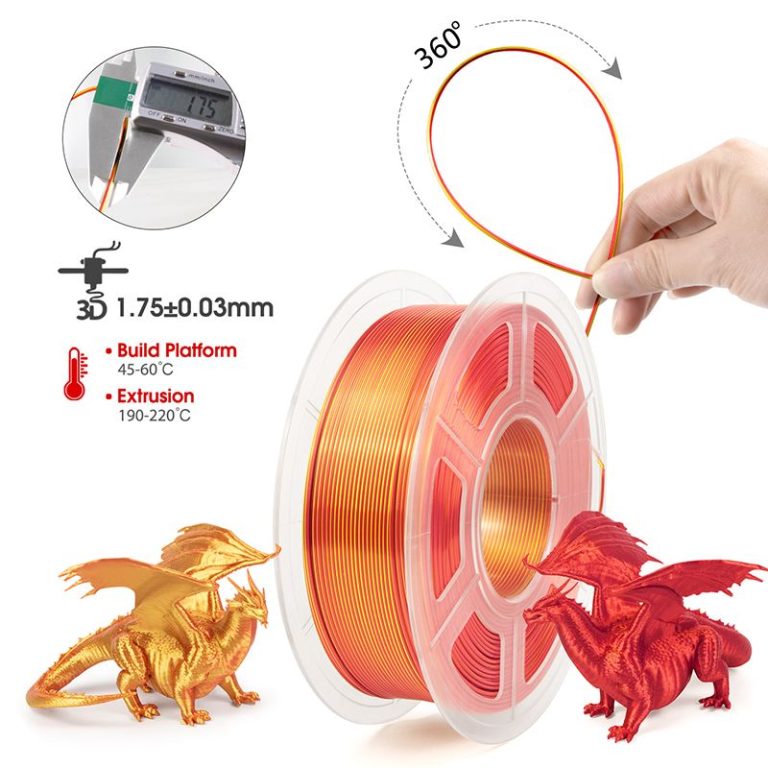 iSANMATE PLA Silk Dual - Red + Gold
