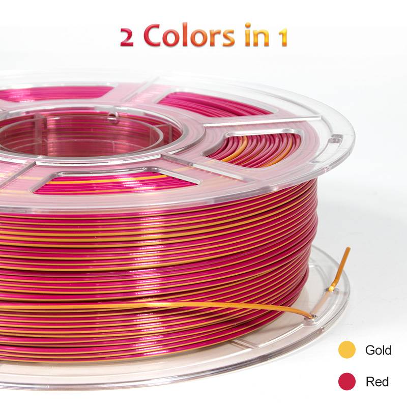 iSANMATE PLA Silk Dual - Rose Red + Gold
