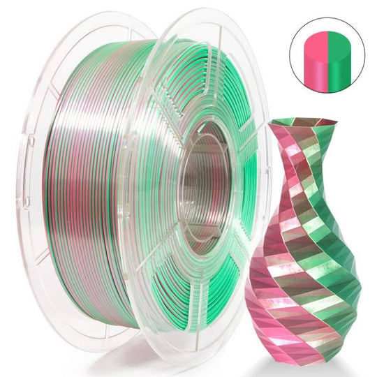 iSANMATE PLA Silk Dual - Rose Red + Green