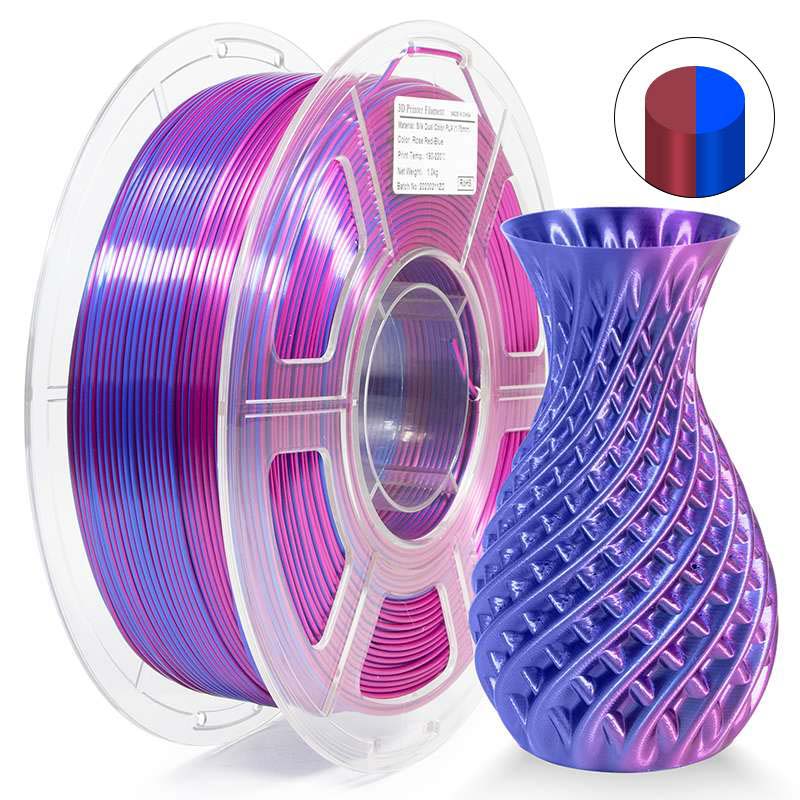 iSANMATE PLA Silk Dual - Rose Red + Blue