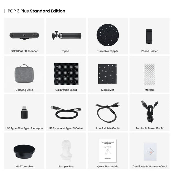Revopoint POP 3 Plus 3D Scanner - Ultimate 3D Printing Store