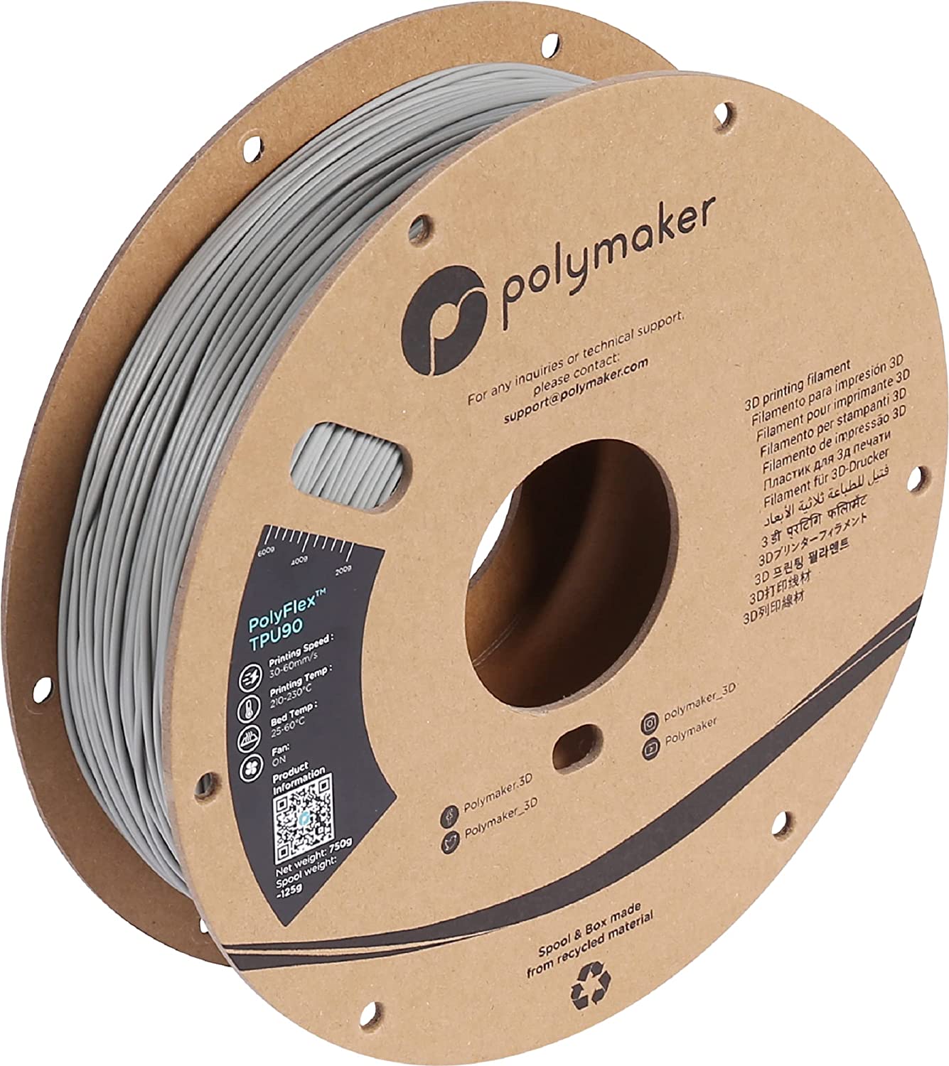 Polymaker PolyFlex TPU90 - Grey