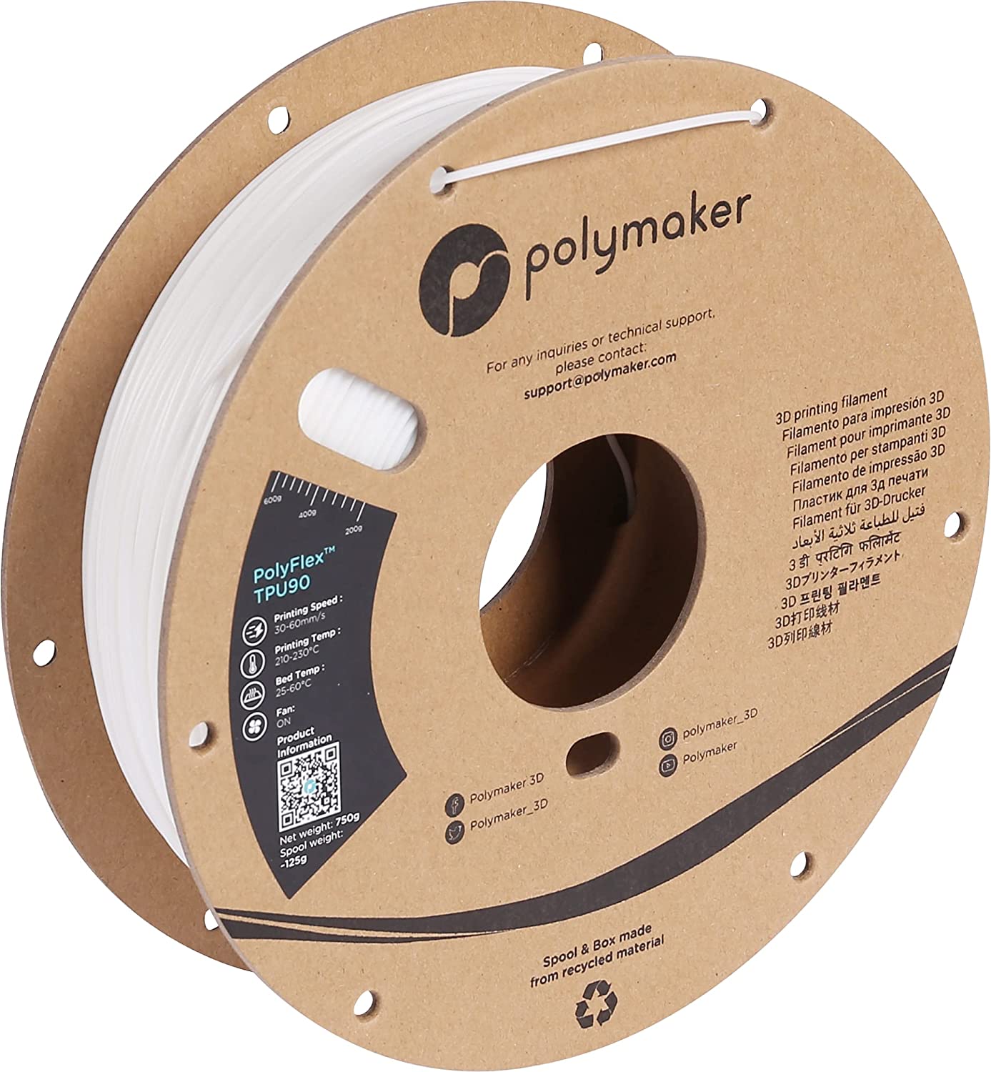 Polymaker PolyFlex TPU90 - White