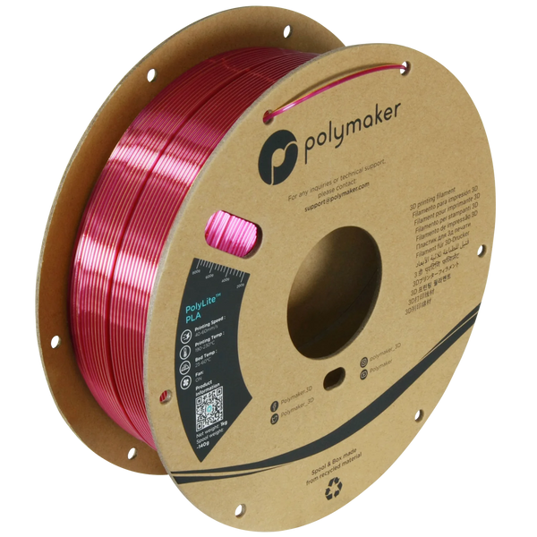 Polymaker PolyLite Dual Silk PLA - Banquet - Gold / Magenta– Ultimate ...