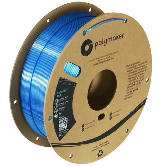 Polymaker PolyLite Dual Silk PLA - Beluga - Silver / Blue