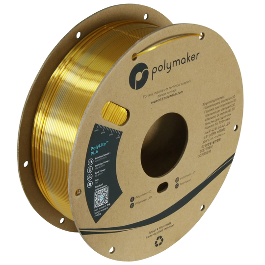 Polymaker PolyLite Dual Silk PLA - Crown - Gold / Silver