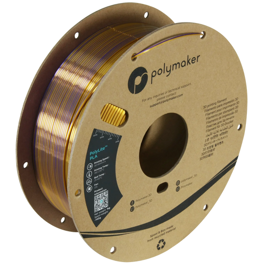 Polymaker PolyLite Dual Silk PLA - Sovereign - Gold / Purple
