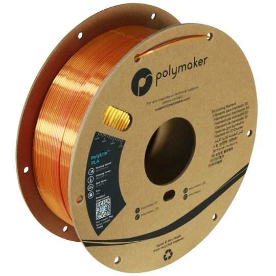 Polymaker PolyLite Dual Silk PLA - Sunset - Gold / Red