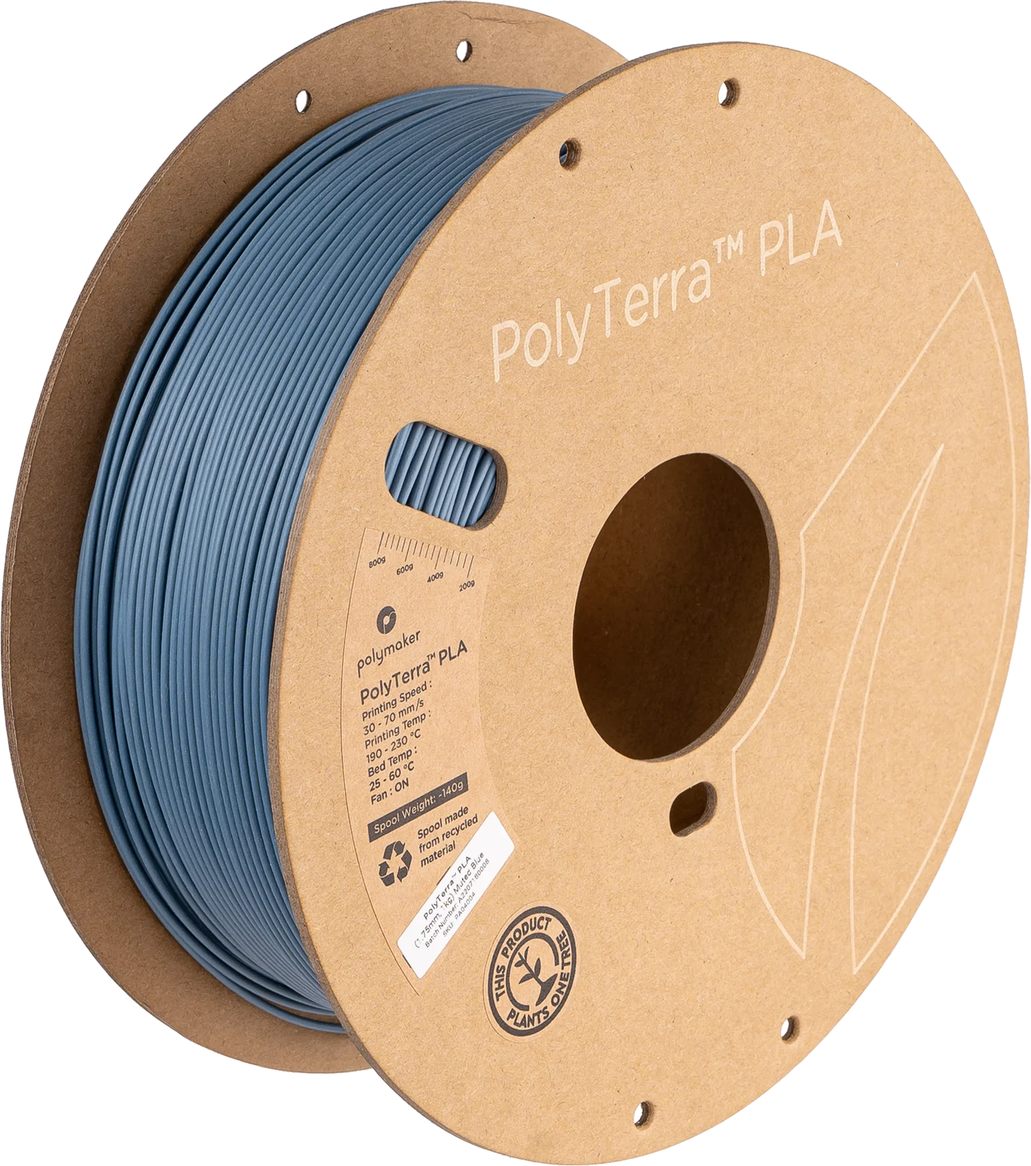 Polymaker PolyTerra PLA - Muted Blue