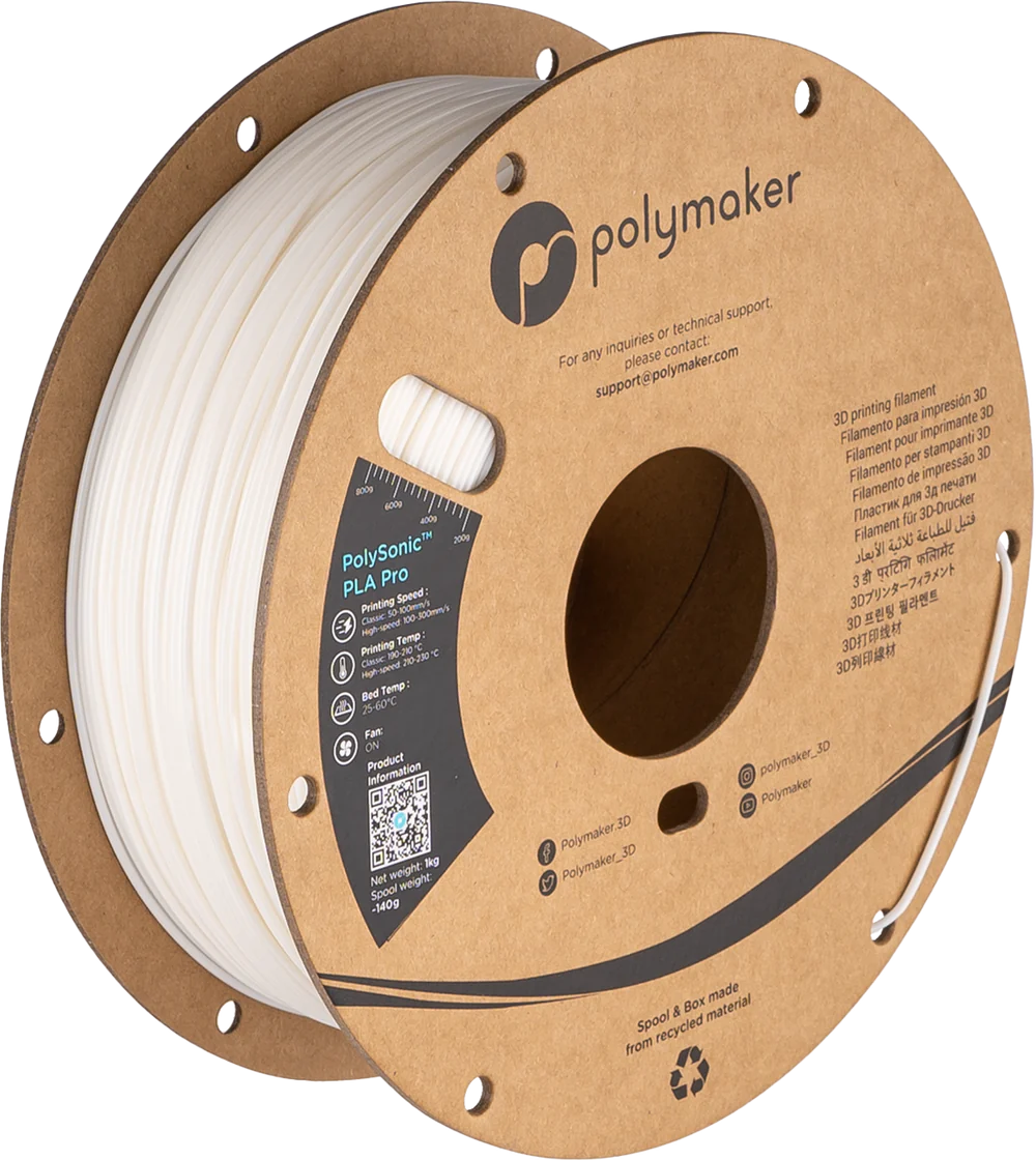 Polymaker PolySonic PLA Pro - White