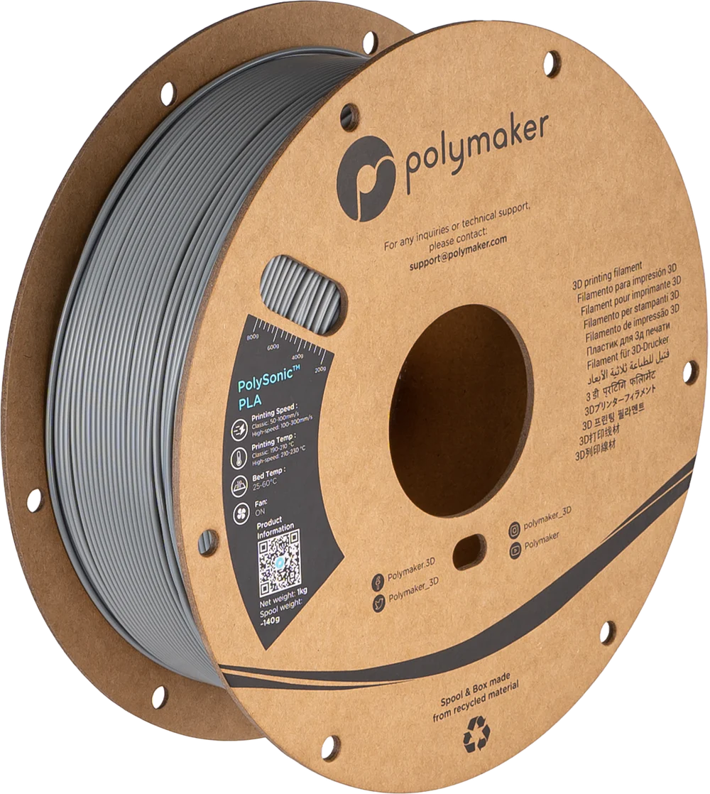 Polymaker PolySonic PLA - Grey