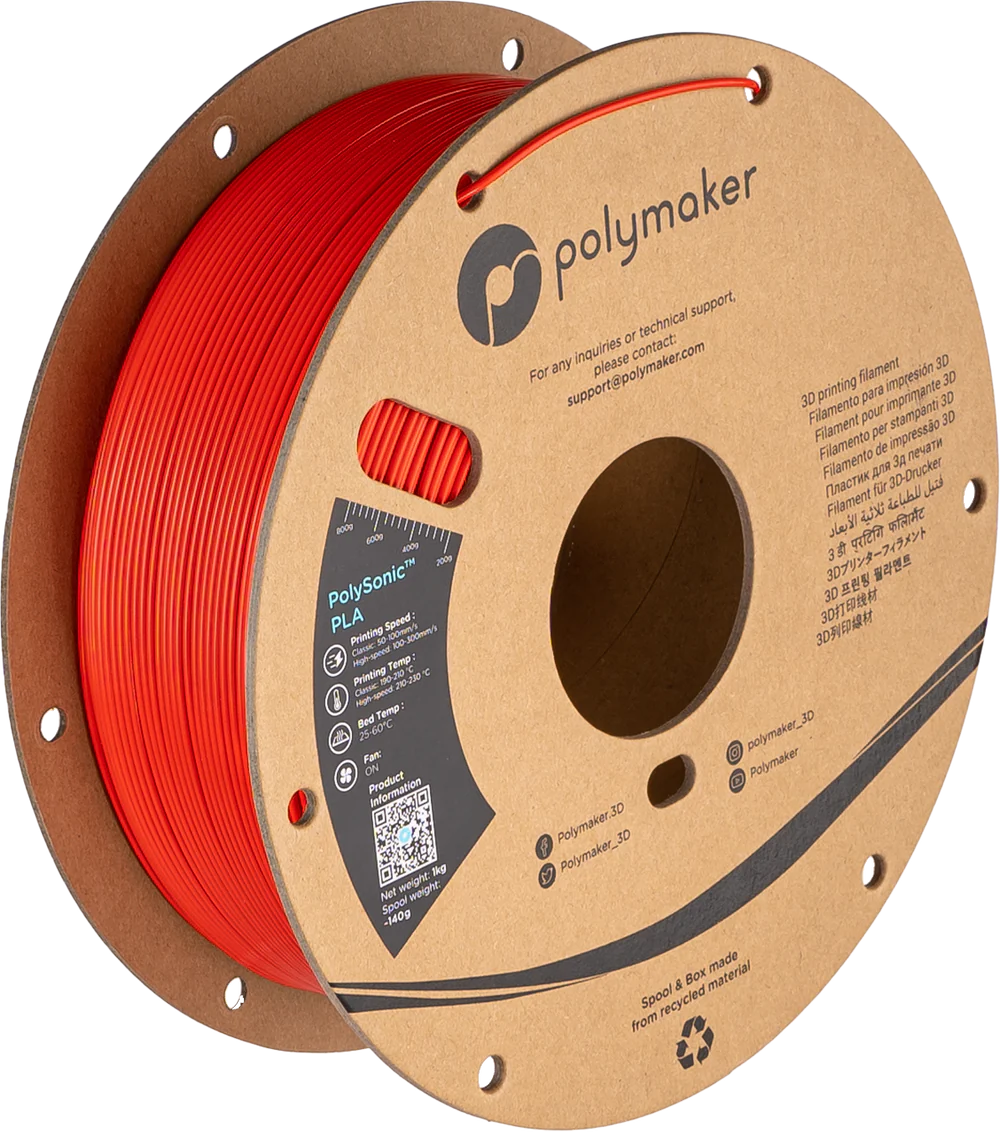 Polymaker PolySonic PLA - Red