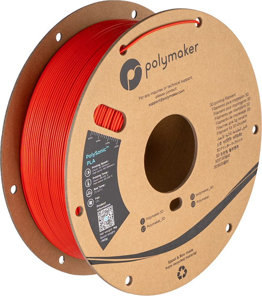 Polymaker PolySonic PLA - Red
