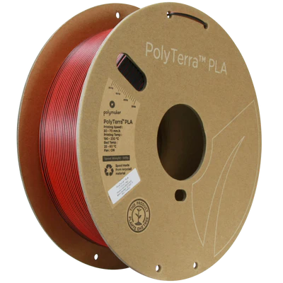 Polymaker PolyTerra Dual PLA - Shadow Red - Black / Red