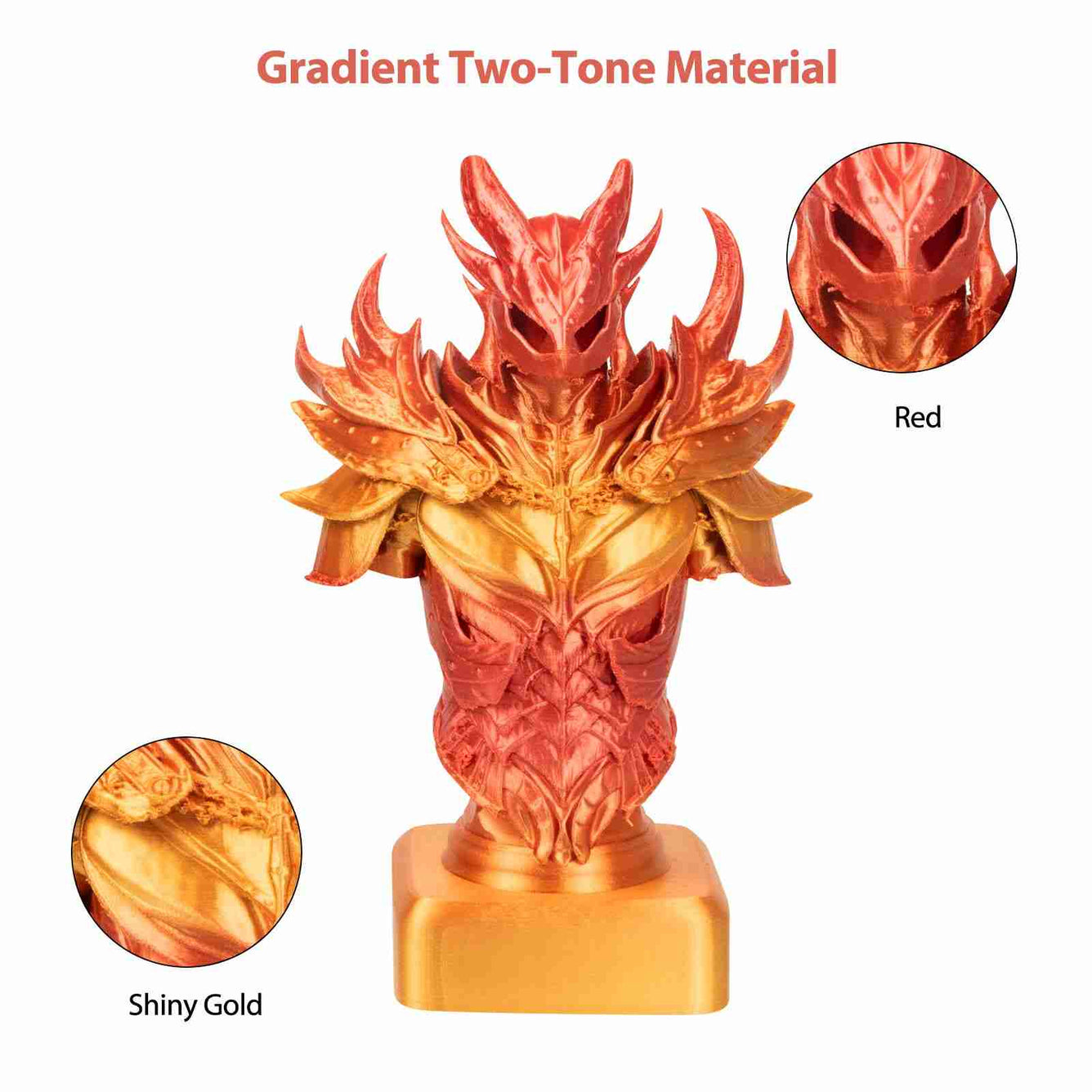 iSANMATE PLA Silk Gradient - Red + Gold