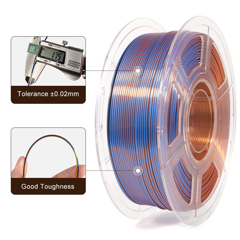 iSANMATE PLA Silk Tri-colors - Bronze + Blue + Gold