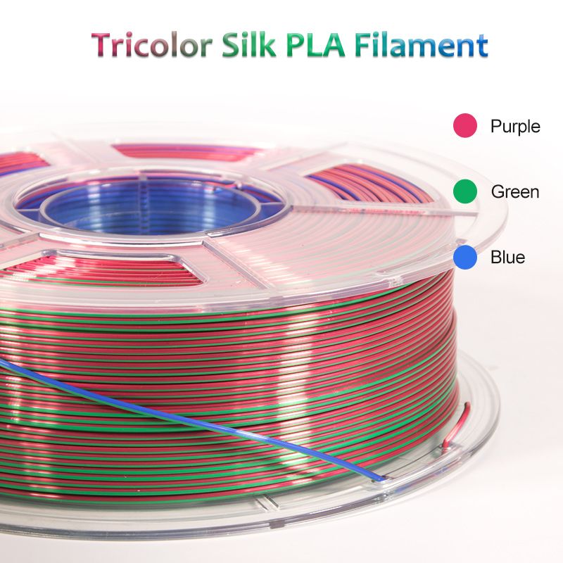 iSANMATE PLA Silk Tri-colors - Red Rose + Green + Blue