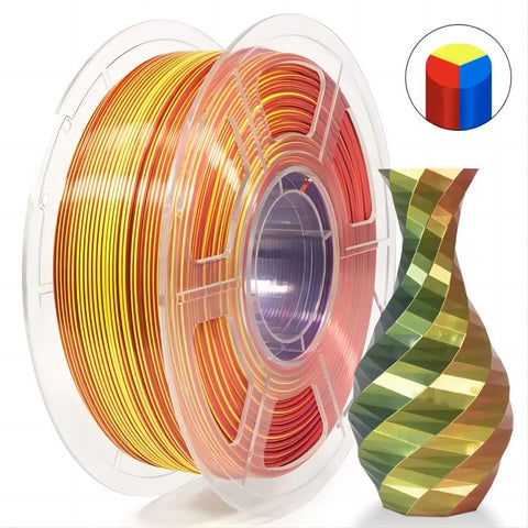 iSANMATE PLA Silk Tri-colors - Red + Yellow + Blue