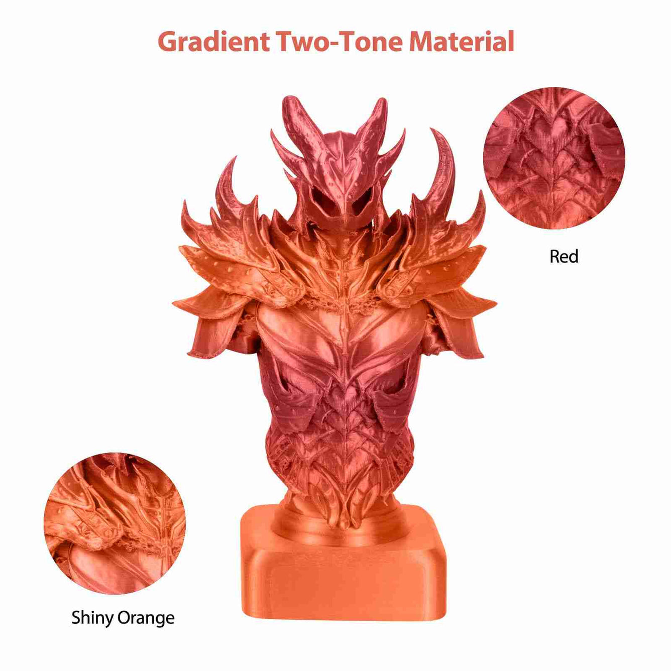 iSANMATE PLA Silk Gradient - Red +Orange