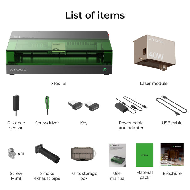xTool S1 Enclosed Diode Laser Cutter - Ultimate 3D Printing Store