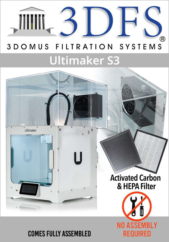 3DFS - Compatible Enclosure with HEPA Cover For UltiMaker S3