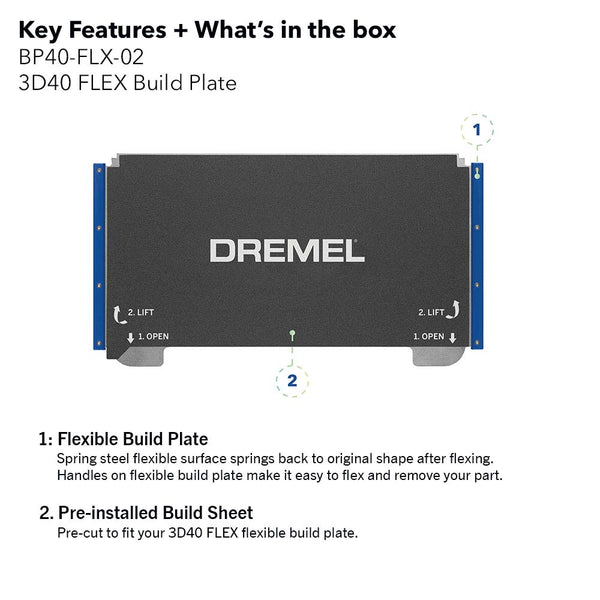 Dremel DigiLab 3D40FLX Build Plate Ultimate 3D Printing Store
