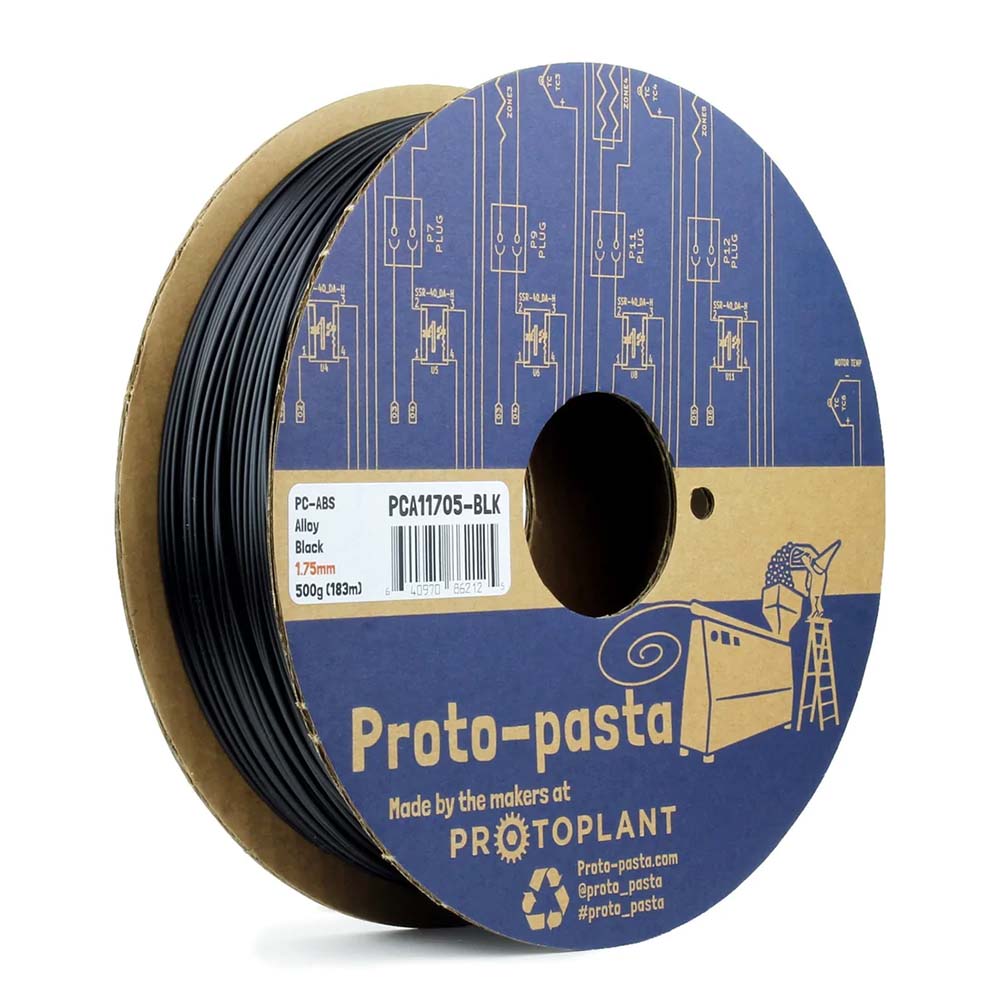 Protopasta High Temperature Polycarbonate-ABS Alloy - 1.75mm (500g) - Black