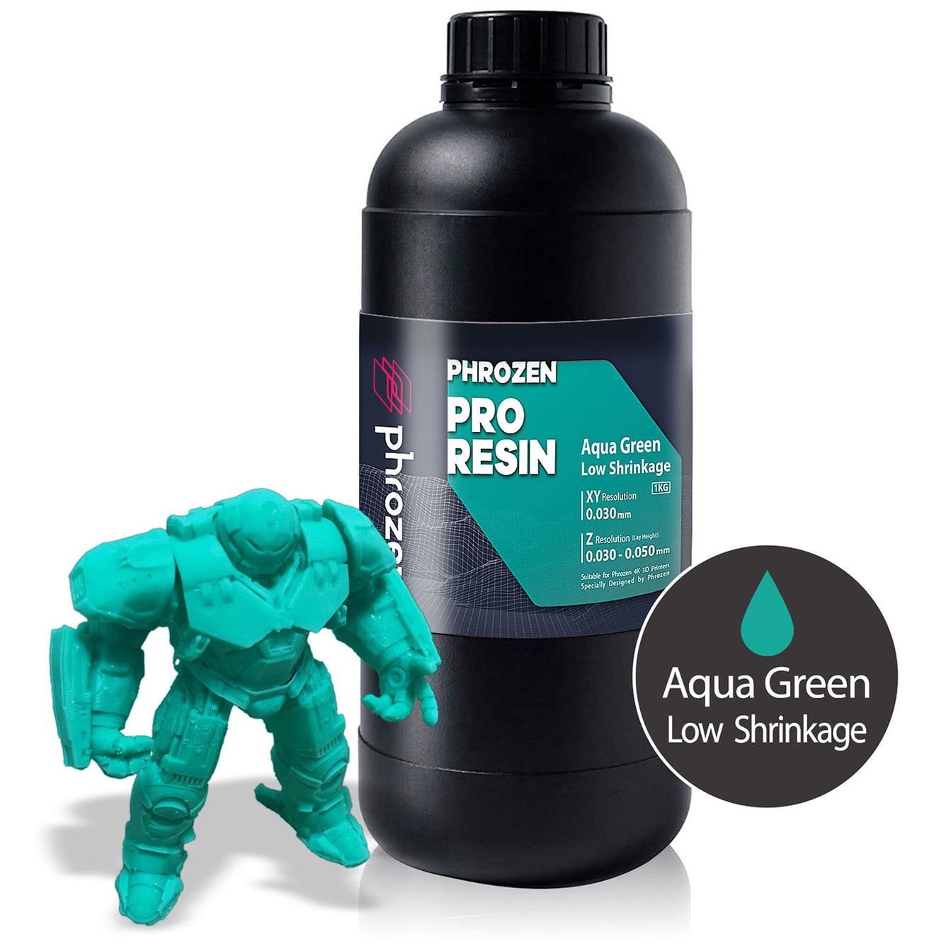 Phrozen Pro Model Resin Aqua Green - Low Shrinkage - 1KG