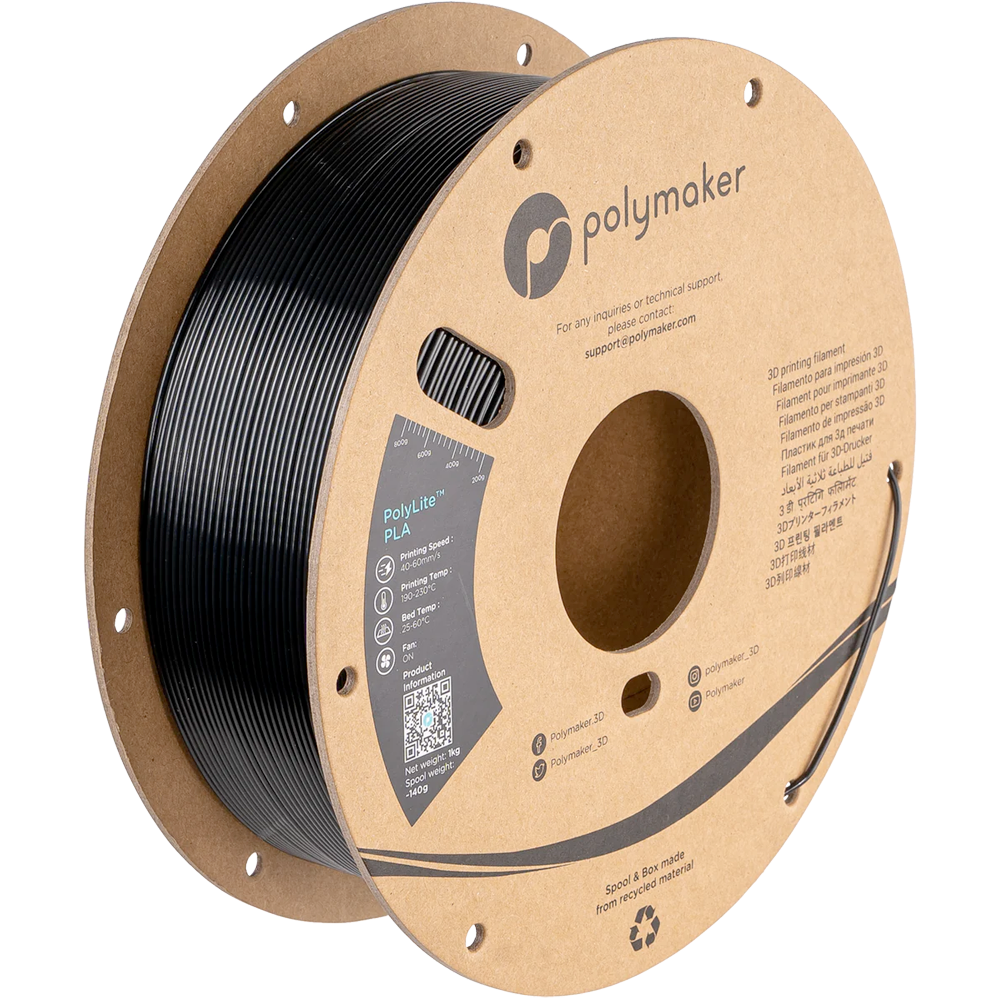 Polymaker PolyLite PLA - Silk Black