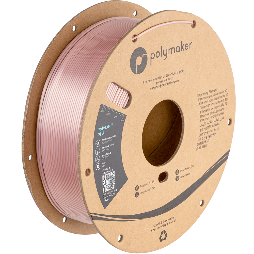 Polymaker PolyLite PLA - Silk Rose Gold