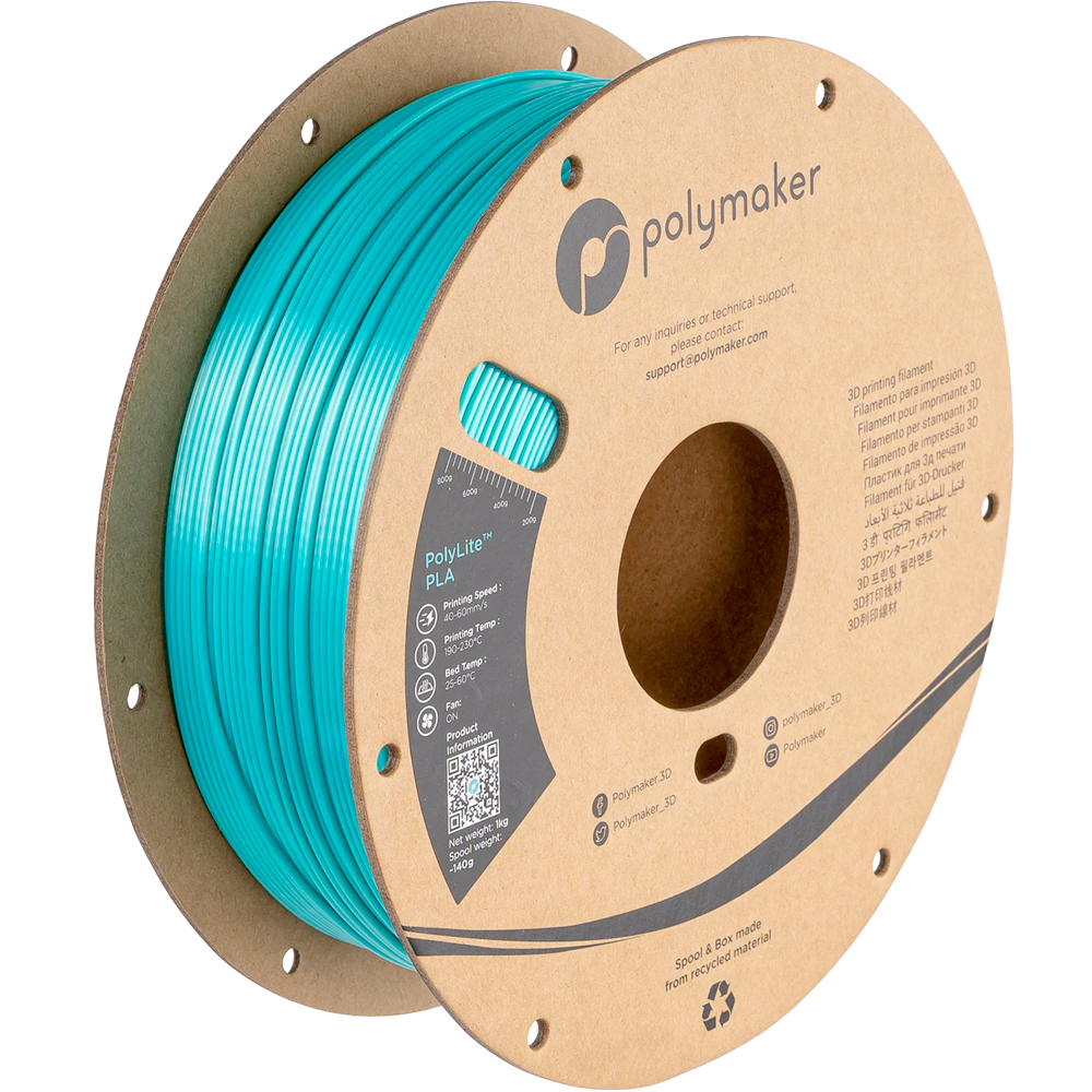 Polymaker PolyLite PLA - Silk Teal– Ultimate 3D Printing Store