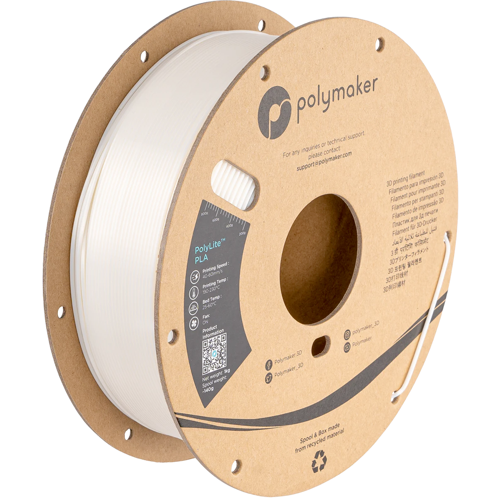 Polymaker PolyLite PLA - Silk White– Ultimate 3D Printing Store