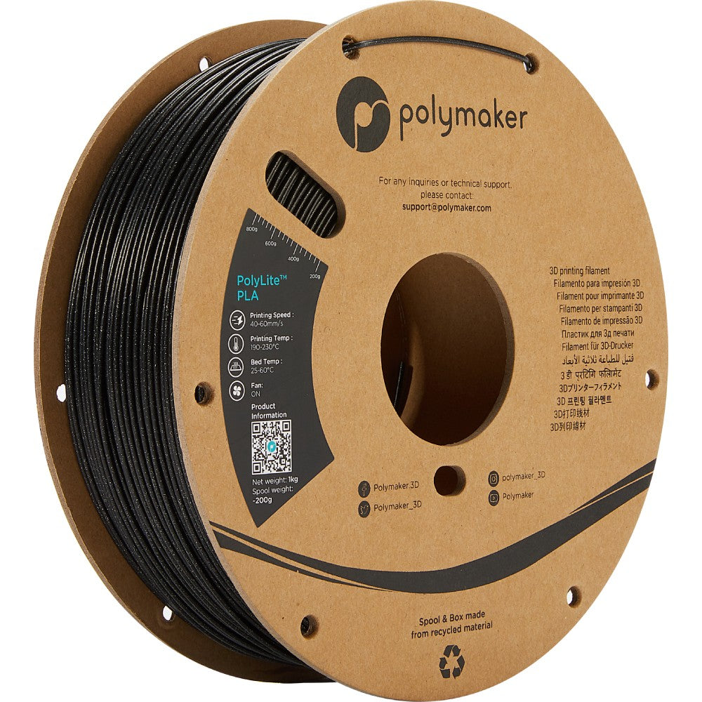 Polymaker PolyLite PLA - Galaxy Black