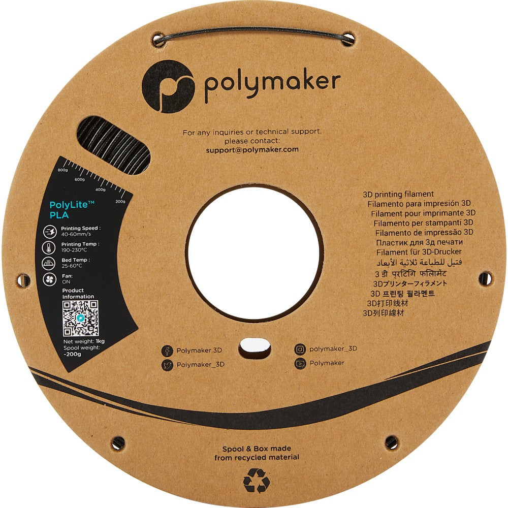 Polymaker PolyLite PLA - Galaxy Black