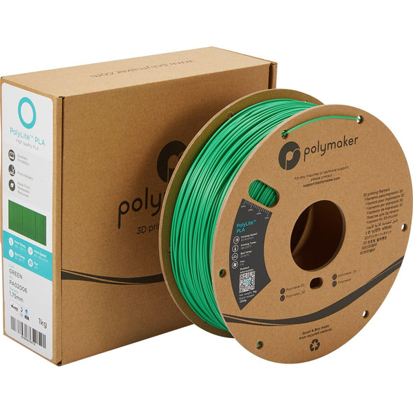 Polymaker PolyLite PLA - Green– Ultimate 3D Printing Store
