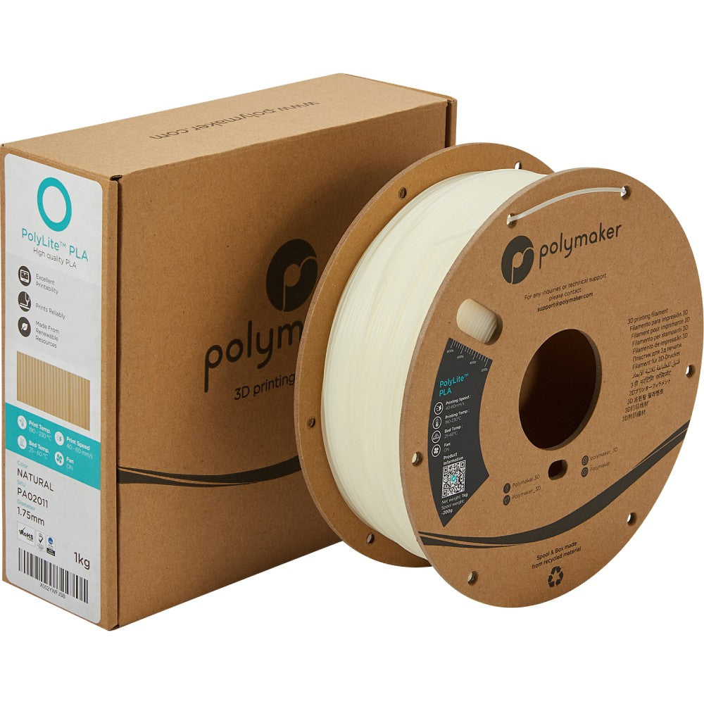 Polymaker PolyLite PLA - Natural– Ultimate 3D Printing Store