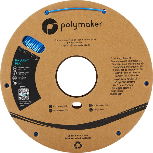 Polymaker PolyLite PLA - Silk Blue– Ultimate 3D Printing Store