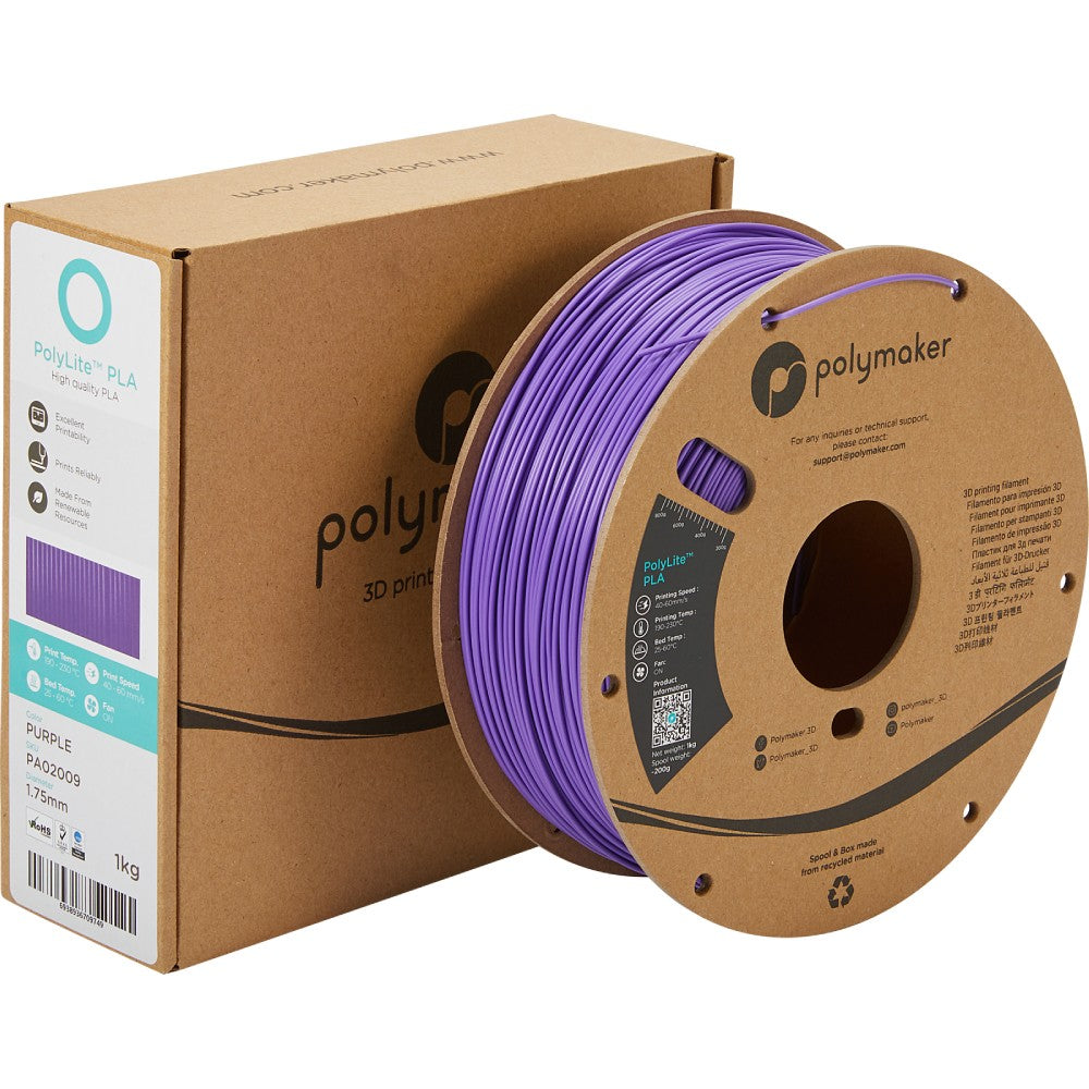 Polymaker PolyLite PLA - Purple– Ultimate 3D Printing Store