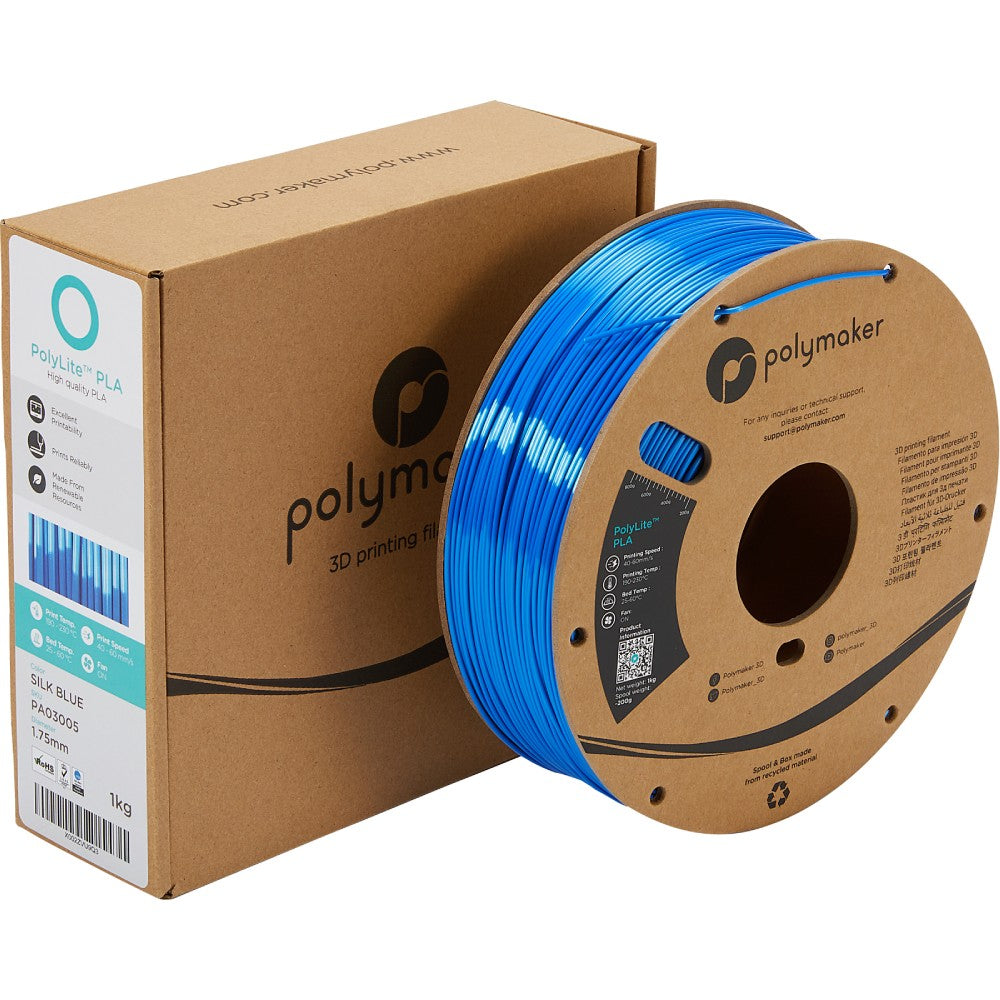 Polymaker PolyLite PLA - Silk Blue
