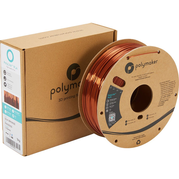 Polymaker PolyLite PLA - Silk Bronze– Ultimate 3D Printing Store