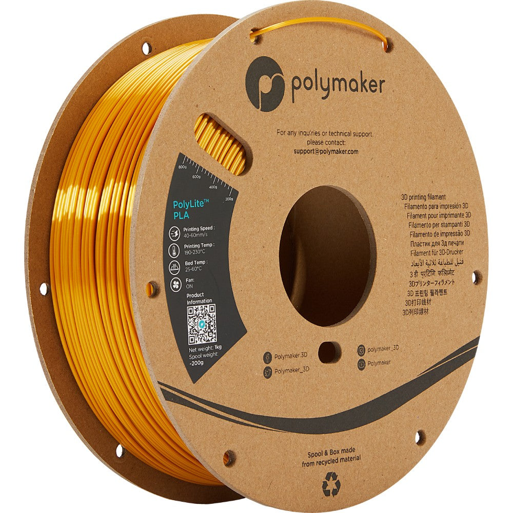 Polymaker PolyLite PLA - Silk Gold