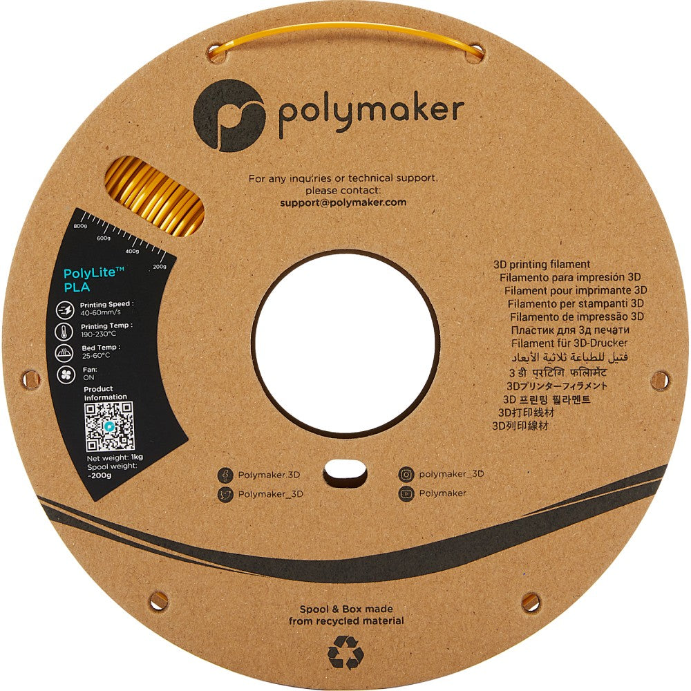 Polymaker PolyLite PLA - Silk Gold– Ultimate 3D Printing Store