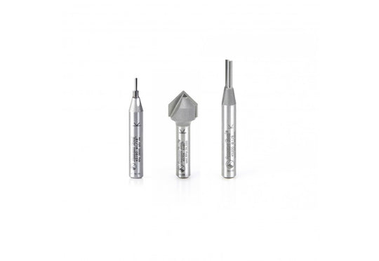 ABS207 - Axiom 3pc CNC Inlay Bit Set by Amana Tool