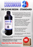 Clear - monocure standard 3D resin 1 liter - from monocure resin - Ultimate 3D Printing Store