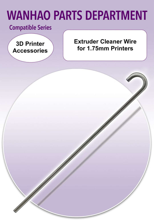 Extruder cleaner wire for 1.75mm printers
